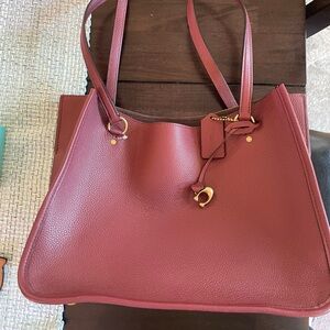 COACH Nearly New Wine Leather Bag